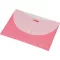 Irattartó tasak, A4, PP, patentos, két zsebes, 200 mikron, PANTA PLAST, rózsaszín
