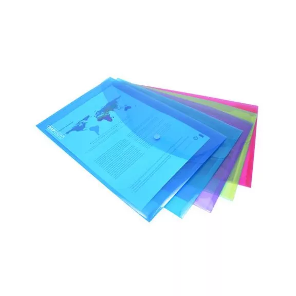 Irattartó tasak, A4+, PP, patentos, RAPESCO "Eco", vegyes csillogó színek