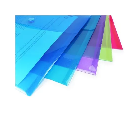 Irattartó tasak, A4+, PP, patentos, RAPESCO "Eco", vegyes csillogó színek