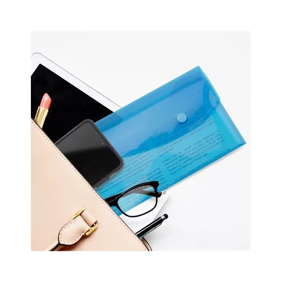 Irattartó tasak, DL, patentos, RAPESCO "Eco", áttetsző vegyes színek