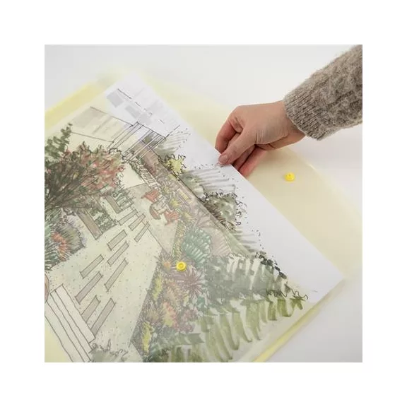 Irattartó tasak, A3, PP, patentos, RAPESCO, vegyes színek