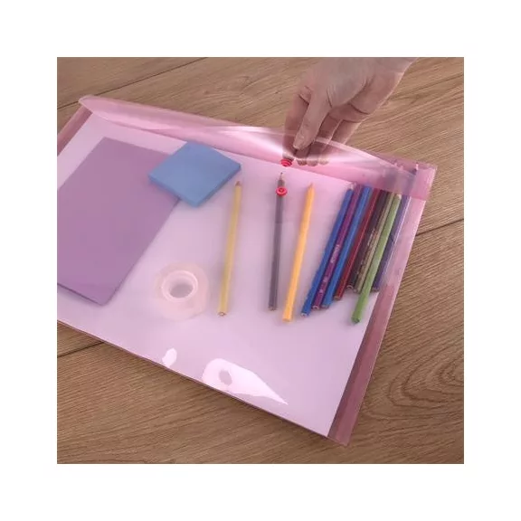 Irattartó tasak, A3, PP, patentos, RAPESCO, vegyes színek