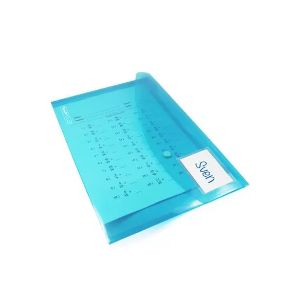 Irattartó tasak, A4+, patentos, RAPESCO "Eco", áttetsző vegyes színek