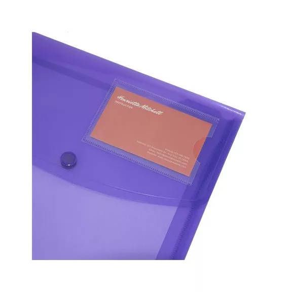 Irattartó tasak, A4+, patentos, RAPESCO "Eco", áttetsző vegyes színek