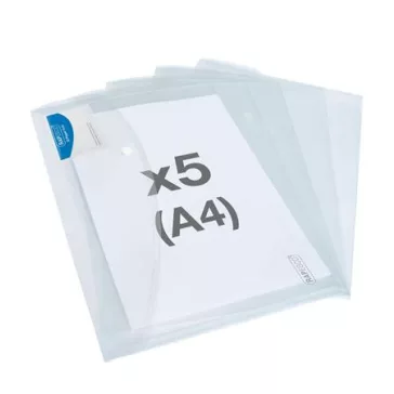   Irattartó tasak, A4+, patentos, RAPESCO "Eco", áttetsző