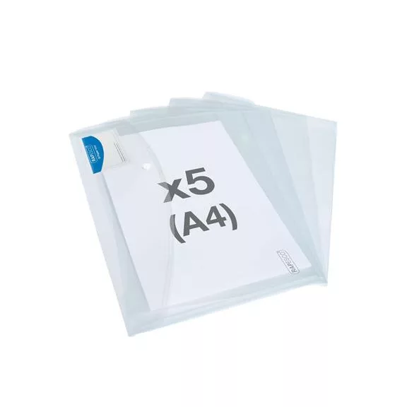 Irattartó tasak, A4+, patentos, RAPESCO "Eco", áttetsző