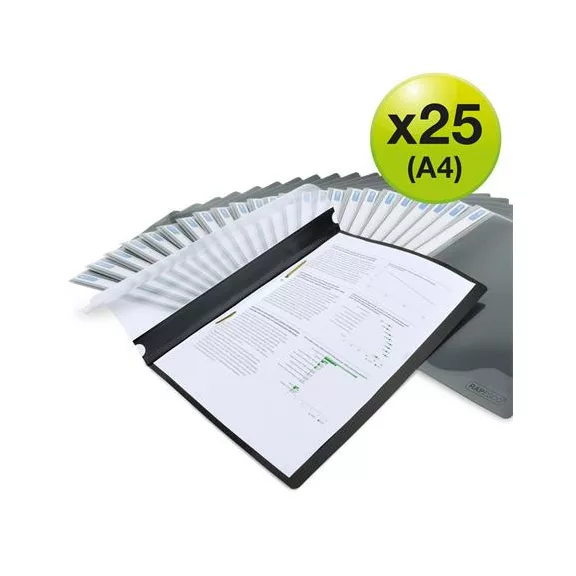 Gyorsfűző, PP, A4, RAPESCO "Eco", fekete