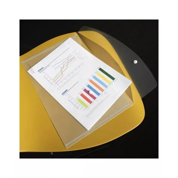 Irattartó tasak, A4+, PP, patentos, RAPESCO "Eco", áttetsző