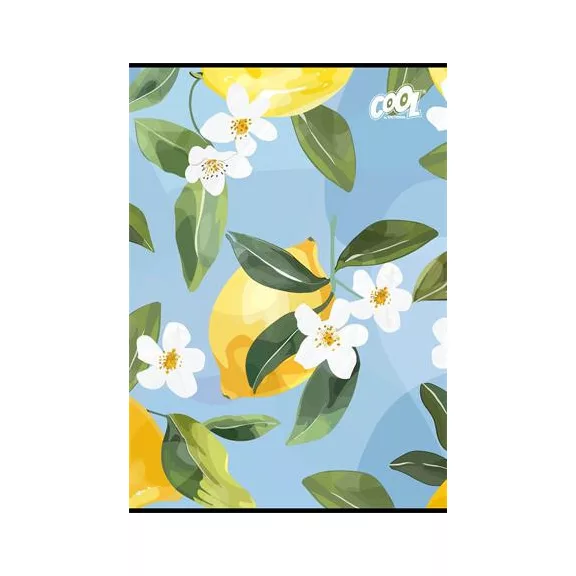 Füzet, tűzött, A4, kockás, 80 lap, COOL BY VICTORIA "Mediterrain patterns"