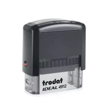   Bélyegző, TRODAT "Ideal 4912", fekete ház, fekete párnával