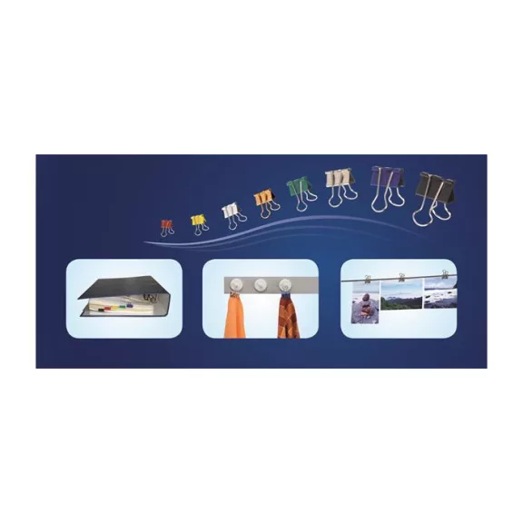 Bindercsipesz, 13 mm, MAUL "214", vegyes színek