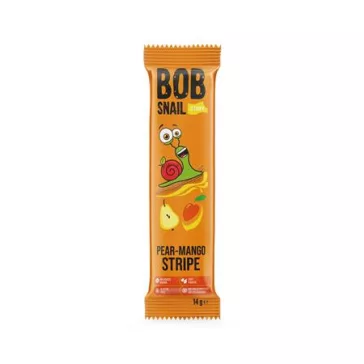 Gyümölcsszelet, 14 g, BOB SNAIL, körte-mangó