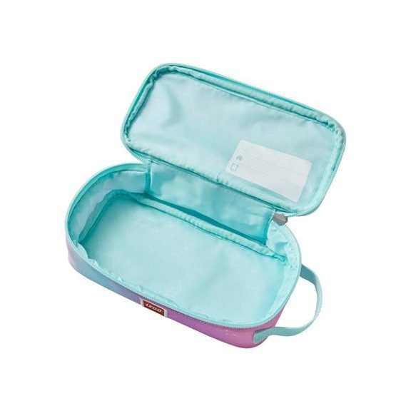 Tolltartó, szögletes, cipzáras, LEGO "Iconic Sparkle", rózsaszín-mintás