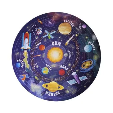   Puzzle, kör alakú, 48 darabos, APLI Kids "Circular Puzzle", csillagrendszer