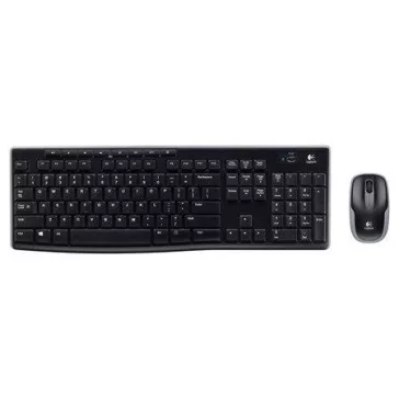   Egér- és billentyűzet készlet, vezeték nélküli, USB, HUN, LOGITECH "MK270", fekete