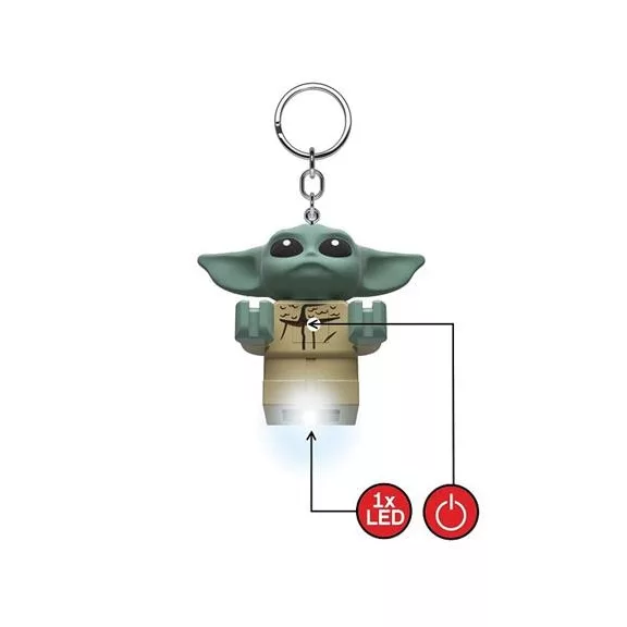 Kulcstartó, LED világítással, LEGO "Star Wars The Mandolarian - Grogu"