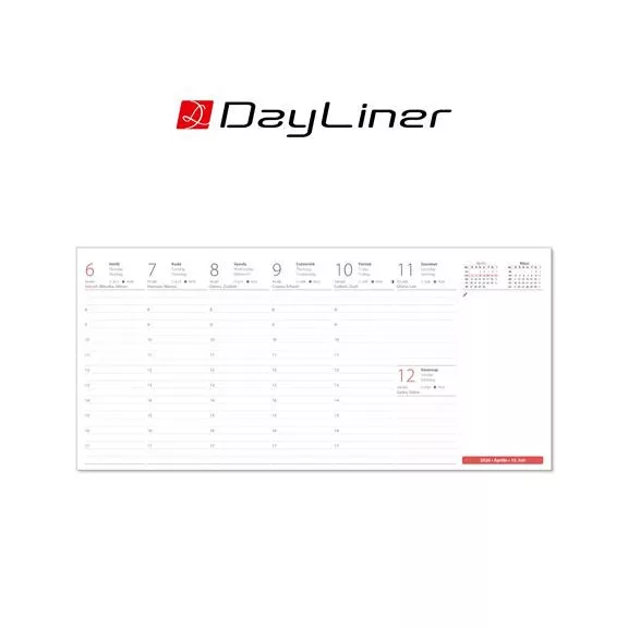 Naptár, asztali, fekvő, DAYLINER, "Oktáv"
