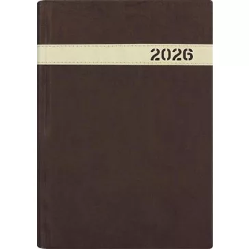   Naptár, tervező, A5, napi, DAYLINER, "The Boss", barna