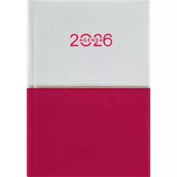  Naptár, tervező, A5, napi, DAYLINER "Contrast", fehér-piros