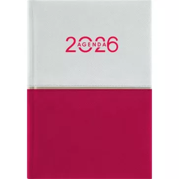   Naptár, tervező, B6, heti, DAYLINER "Contrast", fehér-piros