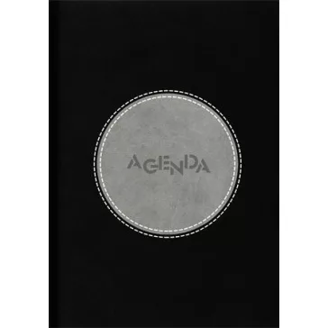   Naptár, tervező, A5, napi, DAYLINER "Central", fekete-szürke