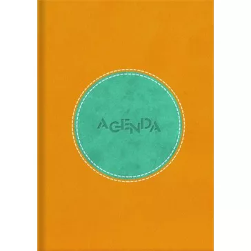   Naptár, tervező, A5, napi, DAYLINER "Central", sárga-türkiz