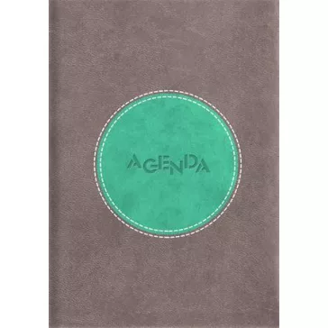   Naptár, tervező, A5, napi, DAYLINER "Central", szürke-türkiz