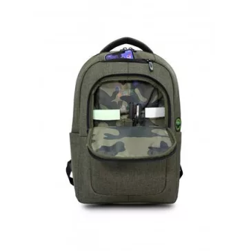   Notebook hátizsák, 15,6", URBAN FACTORY "CYCLEE CITY ECO", khaki