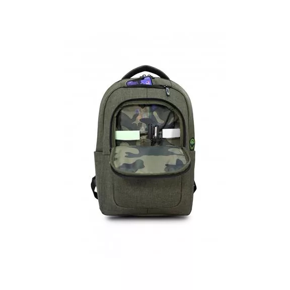 Notebook hátizsák, 15,6", URBAN FACTORY "CYCLEE CITY ECO", khaki