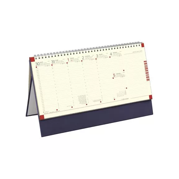 Naptár, asztali, álló, TOPTIMER, jegyzetblokkos, kék