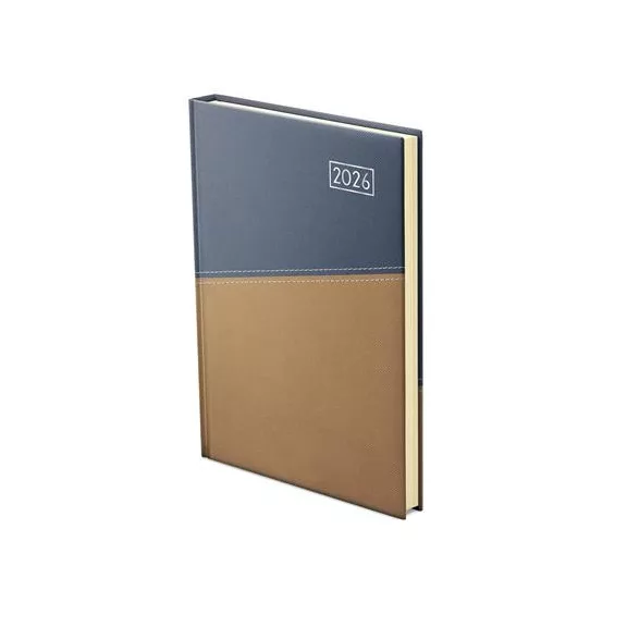 Naptár, tervező, B5, heti, TOPTIMER "Duplex", kék-mustár