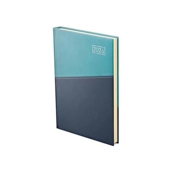 Naptár, tervező, B5, heti, TOPTIMER "Duplex", türkiz-kék