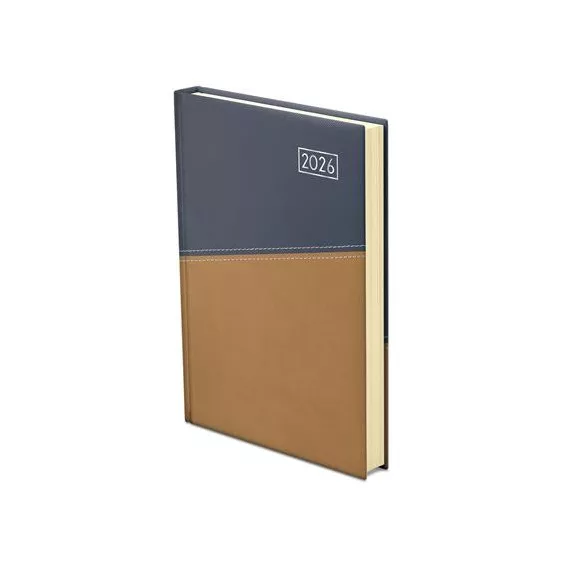 Naptár, tervező, A5, napi, TOPTIMER "Duplex", kék-mustár