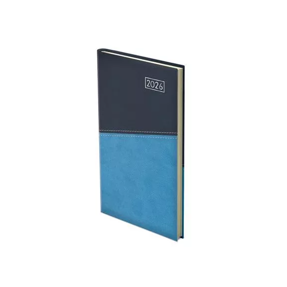 Zsebnaptár, álló elrendezésű, TOPTIMER "Duplex", kék-világoskék