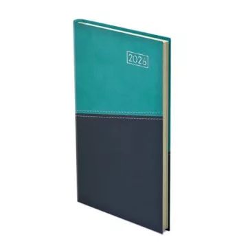   Zsebnaptár, álló elrendezésű, TOPTIMER "Duplex", türkiz-kék