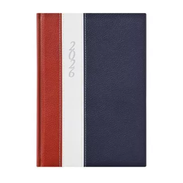   Naptár, tervező, B5, heti, TOPTIMER "Fashion", bordó-fehér-kék