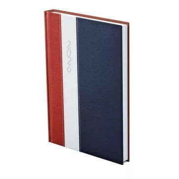   Naptár, tervező, B5, heti, TOPTIMER "Fashion", bordó-fehér-kék