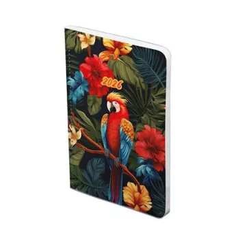   Naptár, tervező, B6, heti, TOPTIMER, "Joy flexi", papagáj