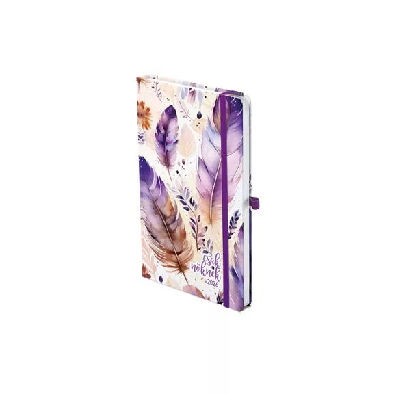 Naptár, tervező, A5, heti, TOPTIMER, "Csak Nőknek", lila toll