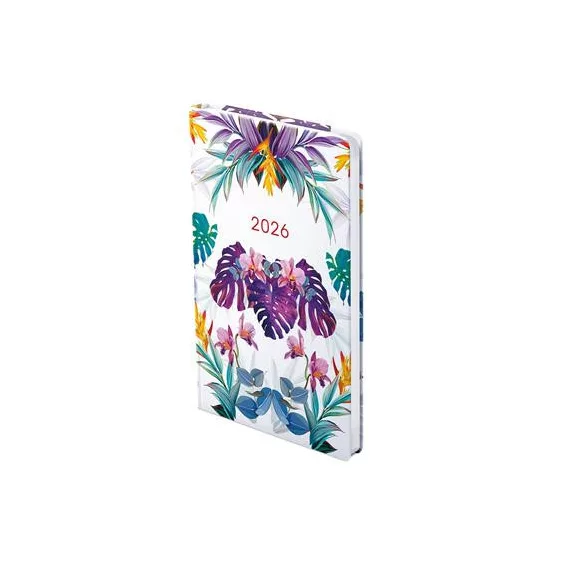 Naptár, tervező, A5, heti, keskeny, TOPTIMER, "Joy", pálma