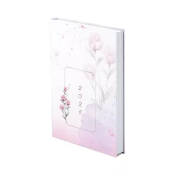   Naptár, tervező, B6, napi, TOPTIMER, "Joy", pünkösdi rózsa