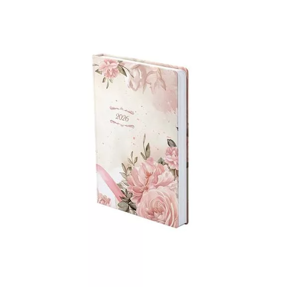 Naptár, tervező, B6, napi, TOPTIMER, "Joy", rózsaszín