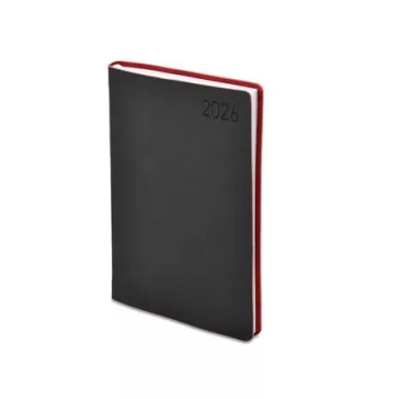   Naptár, tervező, B6, heti, TOPTIMER "Madeira", fekete-bordó