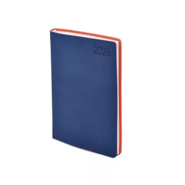   Naptár, tervező, B6, heti, TOPTIMER "Madeira", kék-narancs