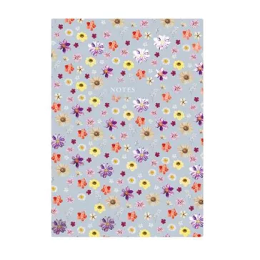   Jegyzetfüzet, A5, vonalas, 96 lap, TOPTIMER "Notes", kék virágos