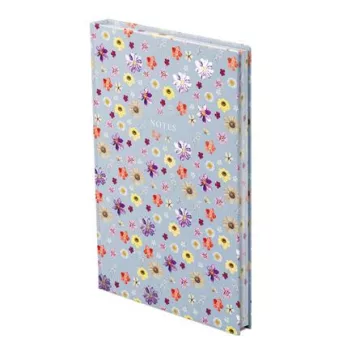   Jegyzetfüzet, A5, vonalas, 96 lap, TOPTIMER "Notes", kék virágos