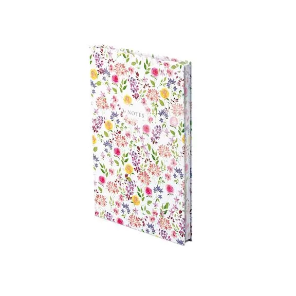 Jegyzetfüzet, A5, vonalas, 96 lap, TOPTIMER "Notes", fehér virágos