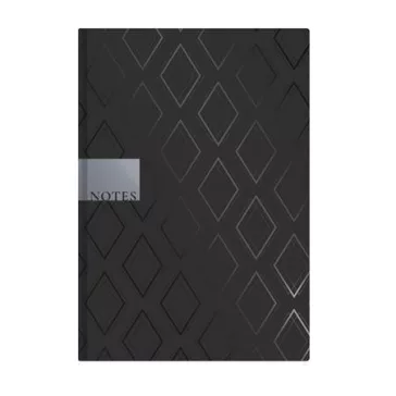   Jegyzetfüzet, A5, vonalas, 96 lap, TOPTIMER "Notes", fekete gyémánt