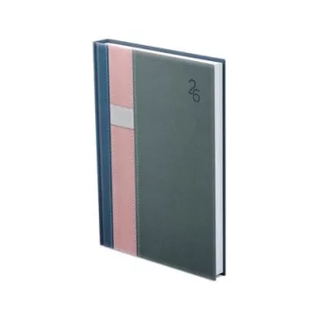   Naptár, tervező, B6, heti, TOPTIMER "Vario", kék-rózsa-szürke