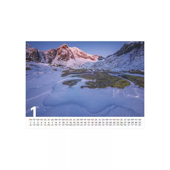 Naptár, fali, TOPTIMER, "Hegyek"